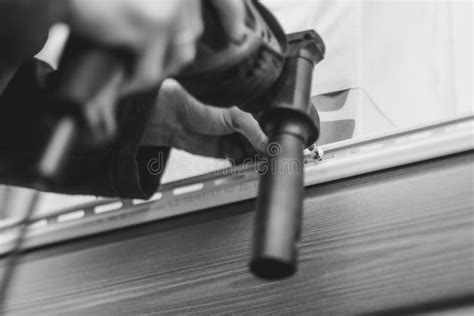 Installation of siding stock photo. Image of house, lathing - 100456920