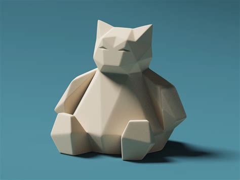 Low-Poly Snorlax by Agustin Arroyo | Download free STL model