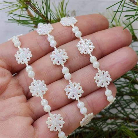 miniature snowflake garlandiridescent snowflakesdollhouse christmas