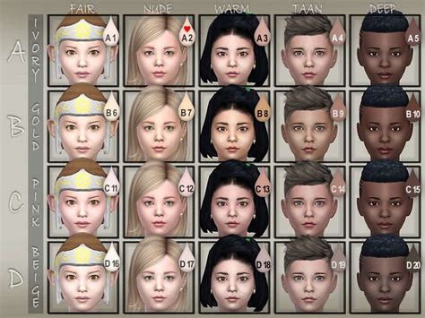 Детская кожа - Скинтоны - Моды для Sims 4
