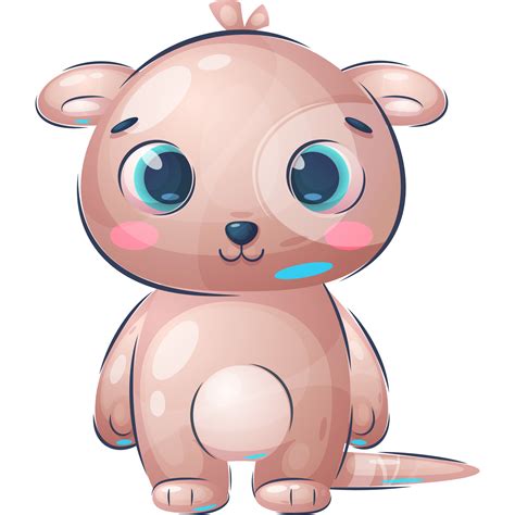 Cartoon character childish otter 11192026 PNG
