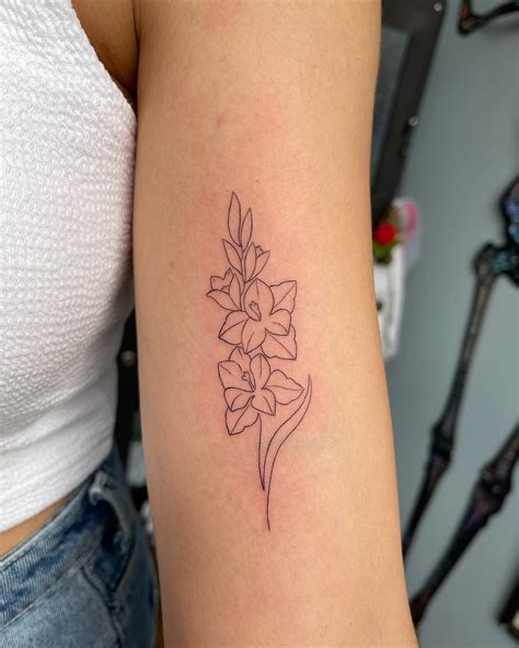 gladiolus flower tattoo designs 3