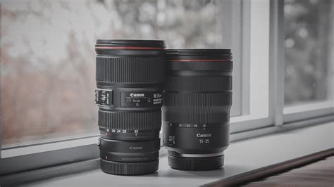 Canon RF 15 35mm F2 8 is vs Canon EF 16 35mm F4 IS - YouTube