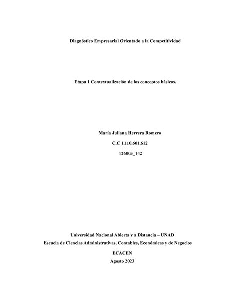Etapa 1 126003 Juliana Herrera 142 - Diagnóstico Empresarial Orientado