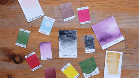 colorful watercolor swatches skillshare student project