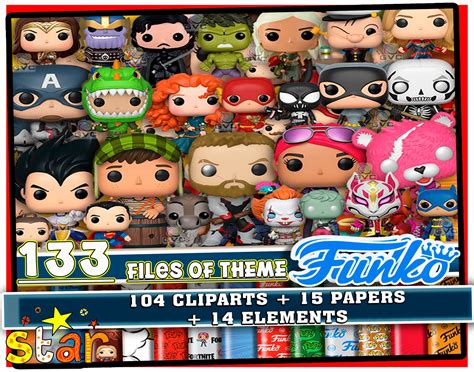 Funko Clipart Funko PNG Funko Paper Funko Digital Paper Funko | Etsy