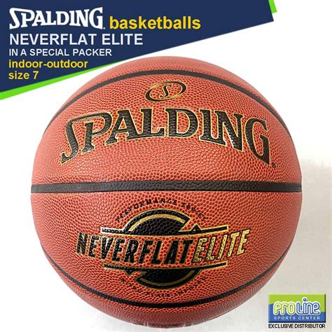 SPALDING NeverFlat Series Original Indoor-Outdoor Basketball Size 7 ...