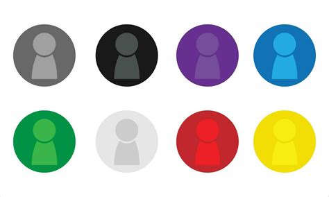 Colorful set of user icons on white background 26734044 Vector Art at ...