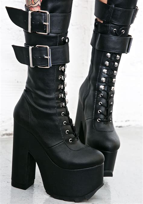 Goth Boots - I Want It Black | Goth shoes, Gothic shoes, Goth boots