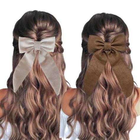 Luxo Laços De Cabelo - Kit Laços De Cabelo Adulto Presilha Grande Luxo 2 Unid Zuí | Frete grátis
