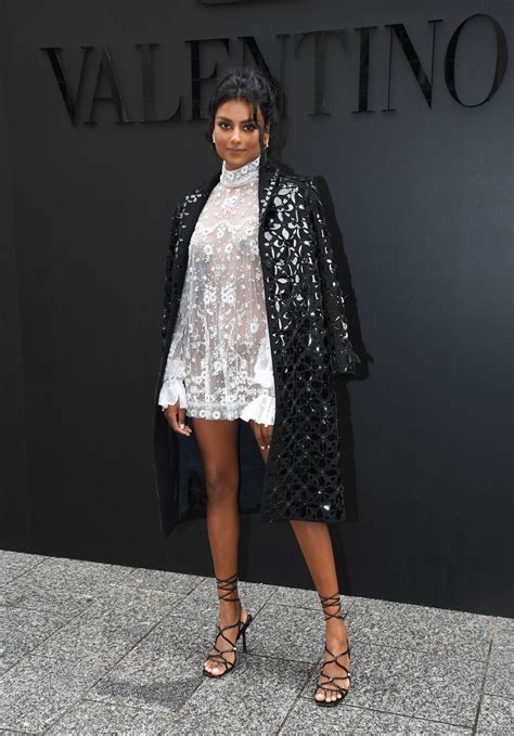 SIMONE ASHLEY at Valentino Fashion Show at PFW in Paris 10/02/2022