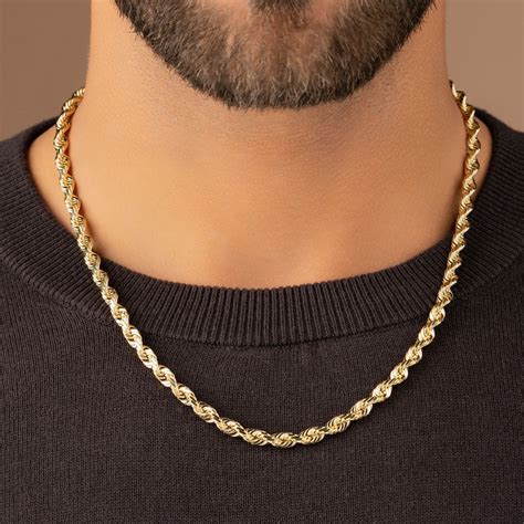 Mens Gold Rope Chains