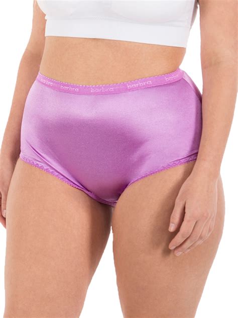 Satin Panties S to Plus Size Womens Underwear Full Coverage Brief 6 ...