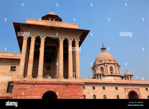 India, Delhi, Government Buildings on Raj Path Stock Photo - Alamy