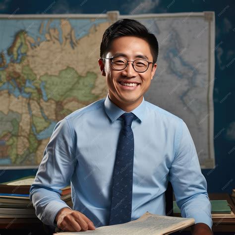 Premium AI Image | World Teachers Day concept portrait of Happy Asian