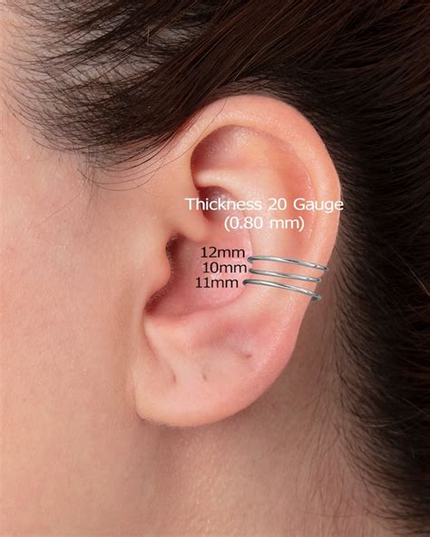 conch hoop conch earring conch piercing tragus hoop etsy