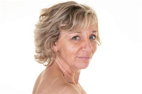 Premium Photo | Nude Portrait Of Beautiful Mature Woman senior Over
