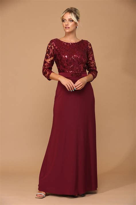 Navy Long Mother of the Bride Formal Evening Gown - Mother of the Bride