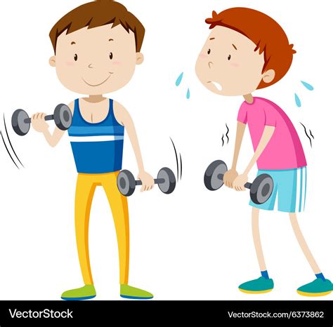 strong man  weak man royalty  vector image