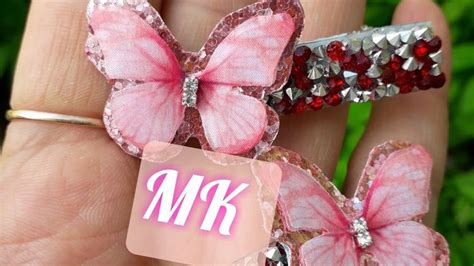 Посмотрите как легко можно сделать заколку с шифоновыми бабочками ...