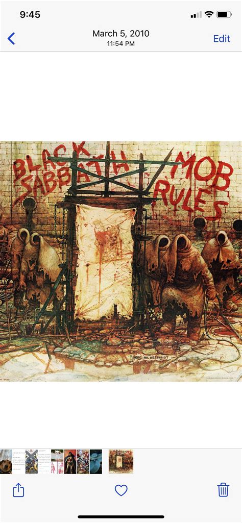 I would like to discuss scuds this Album cover “Black Sabbath, The Mob ...