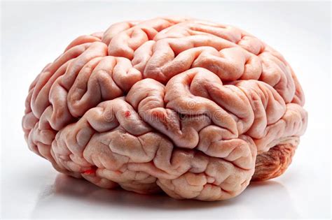 raw  brain  pale pinkish gray wrinkled organ   soft folded