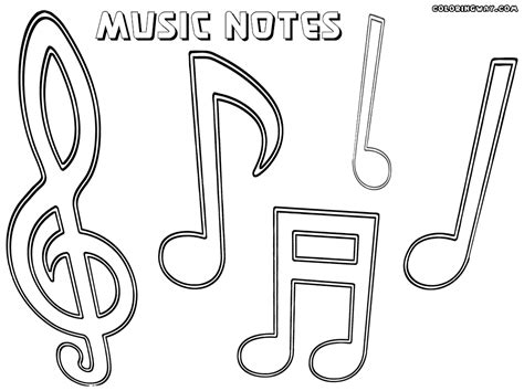 Musical Notes Coloring Pages - Coloring Home