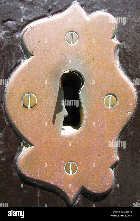 keyhole   door stock photo alamy