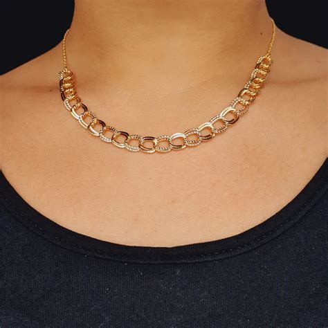 Colar Folheado A Ouro - Colar Folheado a Ouro 18K Elos - Chérie Bijoux