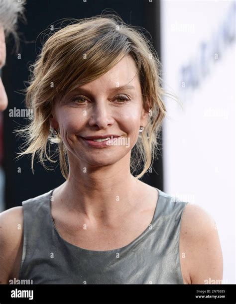 Actress Calista Flockhart arrive on the red carpet at the US premiere ...