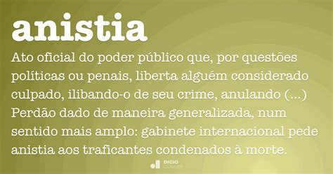 Anistia - Dicio, Dicionário Online de Português