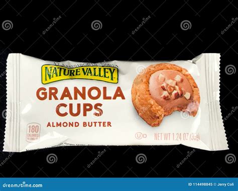 Package of Nature Valley Granola Cups on Black Backdrop Editorial Image ...