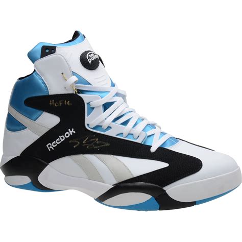 Shaquille O'Neal Autographed Reebok Blue/White Size 22 Sneaker with "HOF 16" Inscription