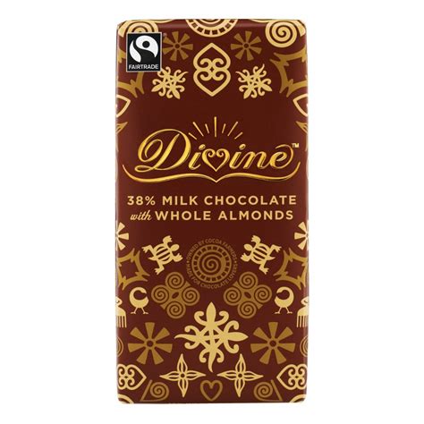 Divine Milk Chocolate with Almonds - 100g - Divine Chocolate