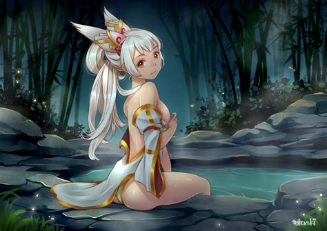 artstation onsen hot spring commission