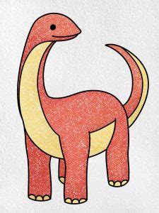 Long Neck Dinosaur Drawing - HelloArtsy