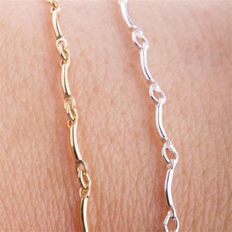 curved bar chain etsy