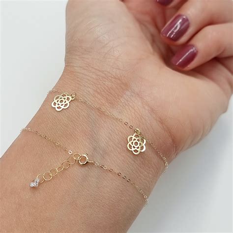 gold flower bracelet 4