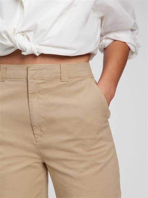 mid rise straight  khakis gap