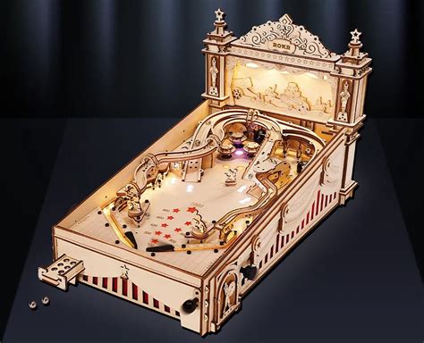 flat pack wooden pinball machine  plays