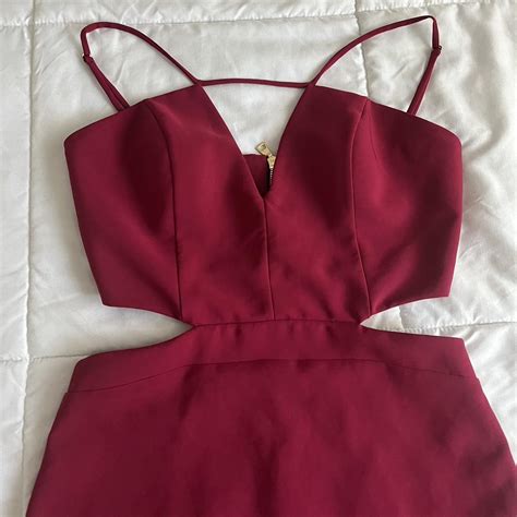 Bright Burgundy Red Dress Size 6 Brand Maria Bianca... - Depop