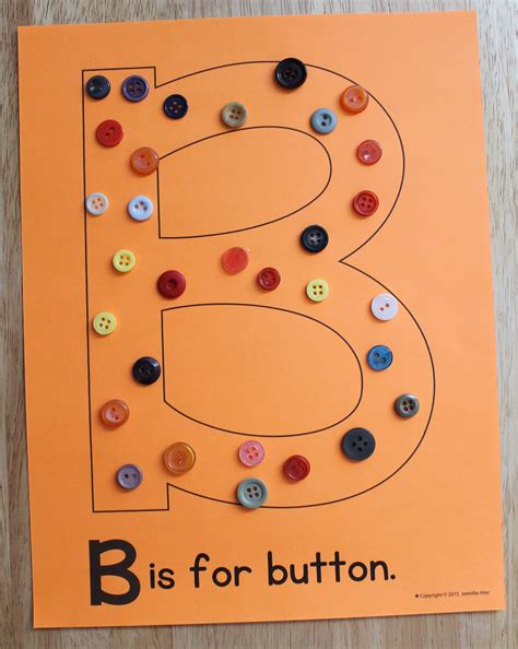 B is for button. Editable ABC pages for your letter of the week ...