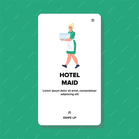 Premium Vector | Hotel maid service woman profession and job vector