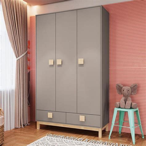 Guarda Roupa Infantil 3 Porta - Guarda Roupa Infantil e Bebê com 3 Portas Gianduia | MadeiraMadeira