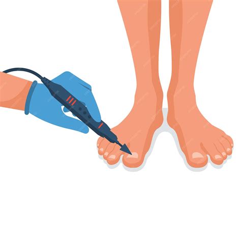 Premium Vector | Podiatry concept Feet treatment Hardware medical pedicure