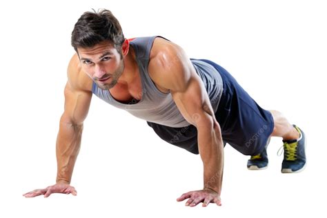 Intense Push Up Exercise Showcasing Upper Body Strength, Push Up
