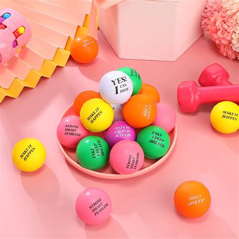 30 Pieces Motivational Stress Balls Colorful Foam Balls Inspirational ...