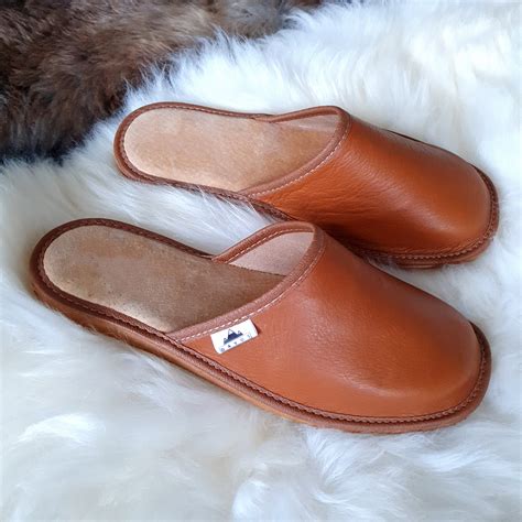 leather slippers men 6