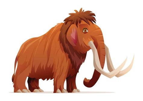 mamut dibujos animados ilustración aislado en blanco antecedentes ...