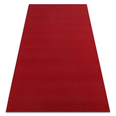 Alfombra con refuerzo de goma RUMBA 1974 un solo color burdeos, rojo